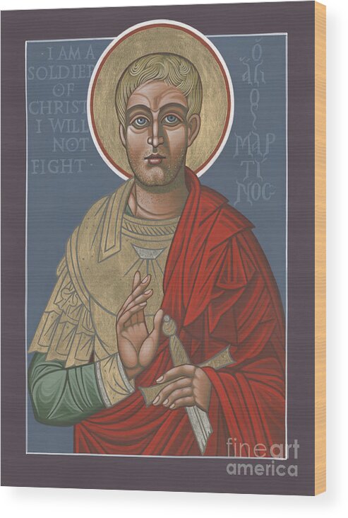 St Martin The Soldier Of Christ Wood Print featuring the painting St Martin the Soldier of Christ 234 by William Hart McNichols
