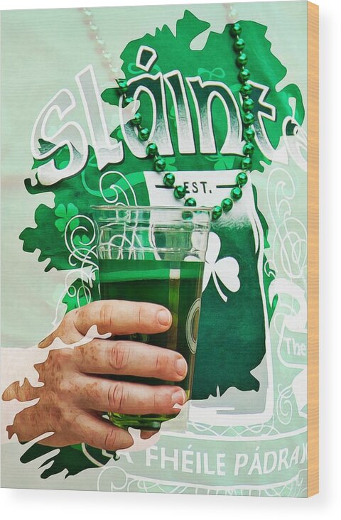 Patrick Wood Print featuring the photograph St. Patrick's Day by Tatiana Travelways