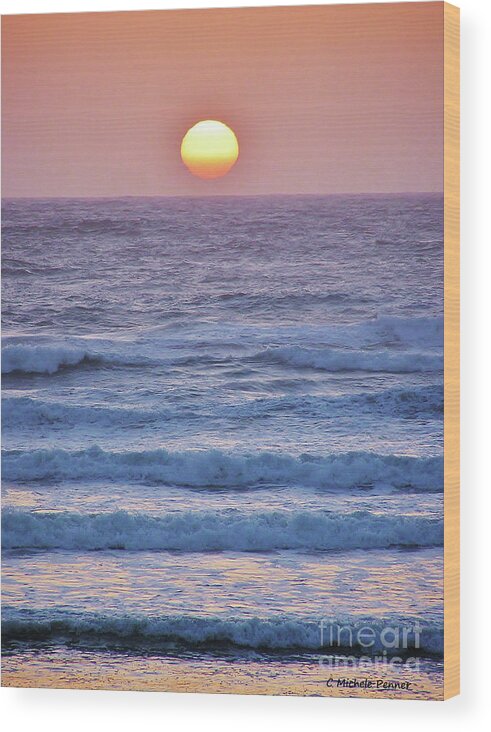 Sun Wood Print featuring the photograph Sun to Sea by Michele Penner