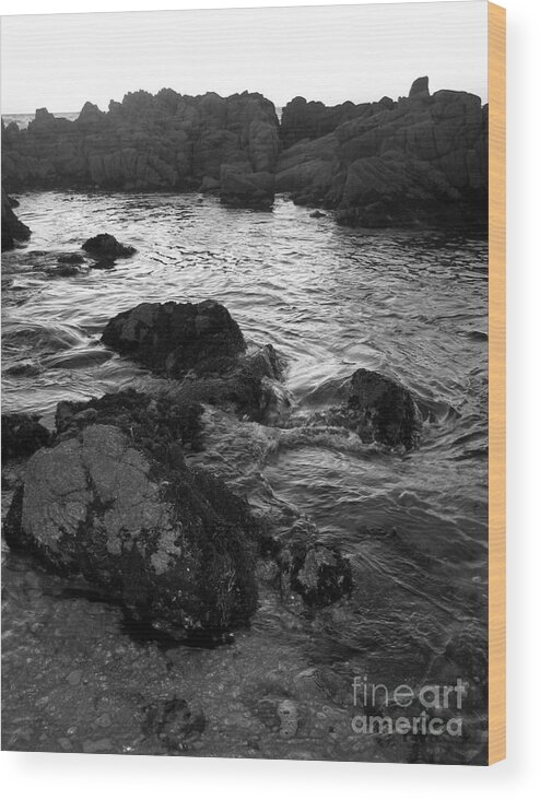 Pacific Grove Wood Print featuring the photograph Swirling Tide by James B Toy