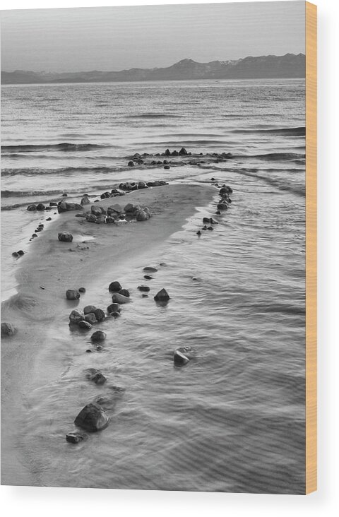 Tahoe Wood Print featuring the photograph Tahoe Spit by Ginger Stein