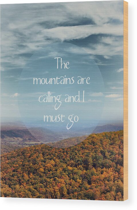 Mountains Wood Print featuring the photograph The Mountains Are Calling by Kim Hojnacki