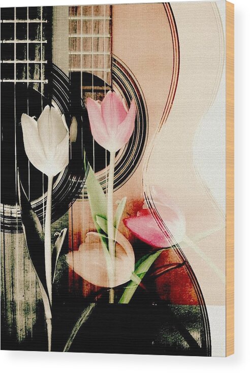 Music Wood Print featuring the photograph The Sound Of Two by Priscilla Huber