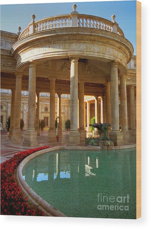 Montecatini Terme Wood Print featuring the photograph The Spa at Montecatini Terme by Nigel Fletcher-Jones