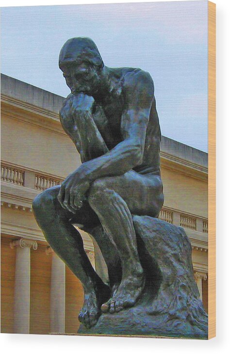 Thinker Wood Print featuring the photograph Thinker 1 by Michael McFerrin