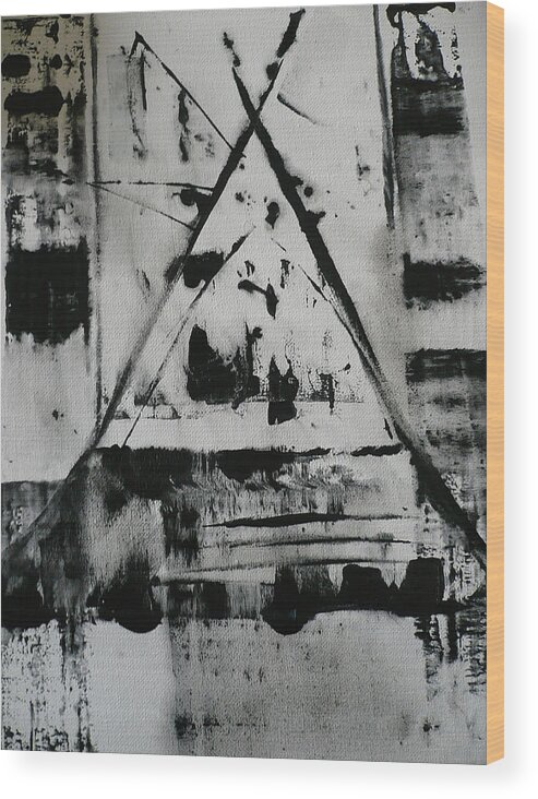 Tipi Wood Print featuring the painting Tipi Dream by 'REA' Gallery