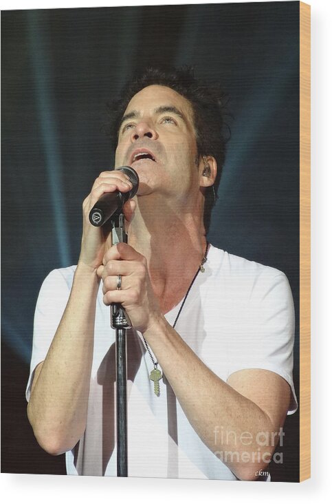Pat Monahan Wood Print featuring the photograph TRAIN's Pat Monahan by Cindy Manero