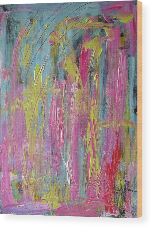 Abstract Painting Wood Print featuring the painting W23 - may by KUNST MIT HERZ Art with heart