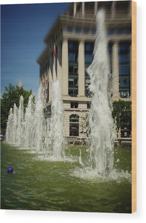 Capitol Wood Print featuring the photograph Waterfalls by Kathi Isserman