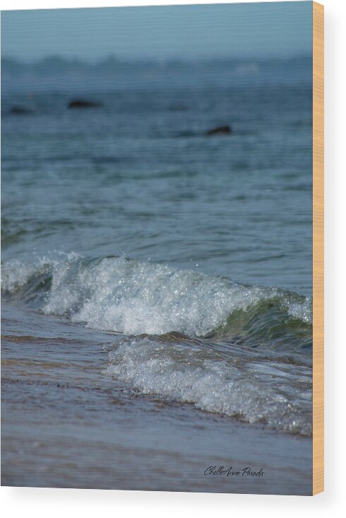 Waves Wood Print featuring the photograph Waves by ChelleAnne Paradis