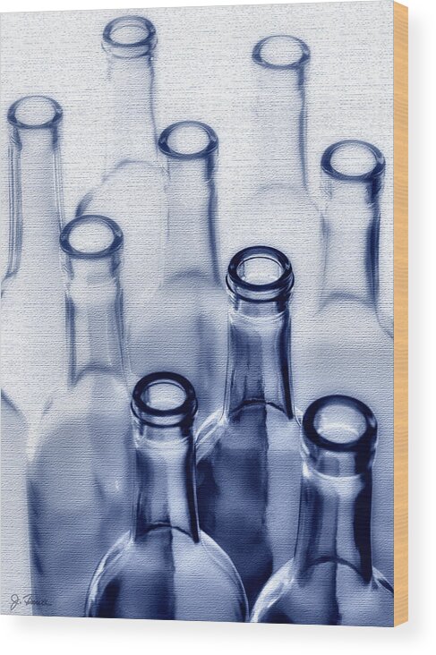 Bottle Wood Print featuring the photograph We Are Blue by Joe Bonita