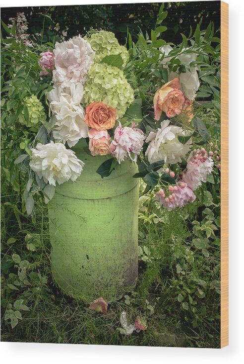 Flowers Wood Print featuring the photograph Wedding Leftovers by Shannon Kunkle