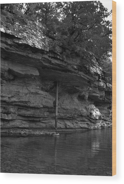  Wood Print featuring the photograph WestForkWhiteRiver-BW by Curtis J Neeley Jr