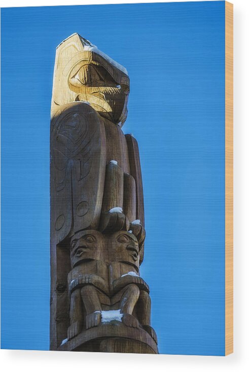 Native American Wood Print featuring the photograph Whistler Totem Pole by Pelo Blanco Photo