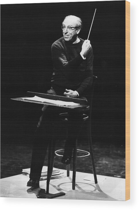 Aaron Copland Wood Print featuring the photograph Aaron Copland #1 by Erich Auerbach