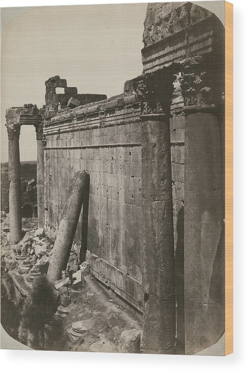 1880-1889 Wood Print featuring the photograph Baalbek #1 by Spencer Arnold Collection