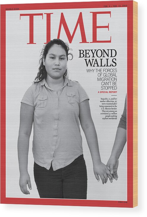 Immigration Wood Print featuring the photograph Beyond Walls Time Cover by Photograph by Davide Monteleone for TIME