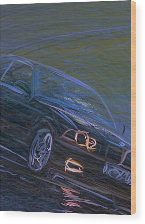 Bmw Wood Print featuring the digital art Bmw M3 E36 Drawing #1 by CarsToon Concept
