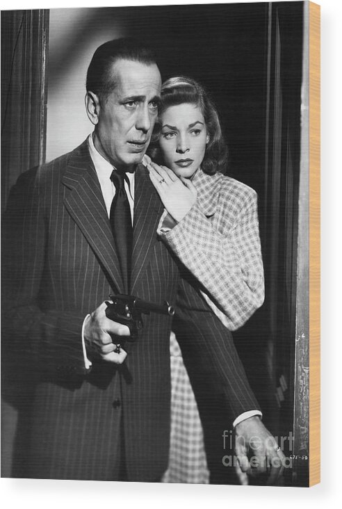 People Wood Print featuring the photograph Humphrey Bogart And Lauren Bacall #1 by Bettmann