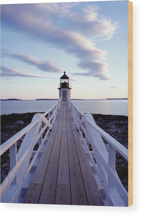 Scenics Wood Print featuring the photograph Marshall Point Lighthouse #1 by Wbritten