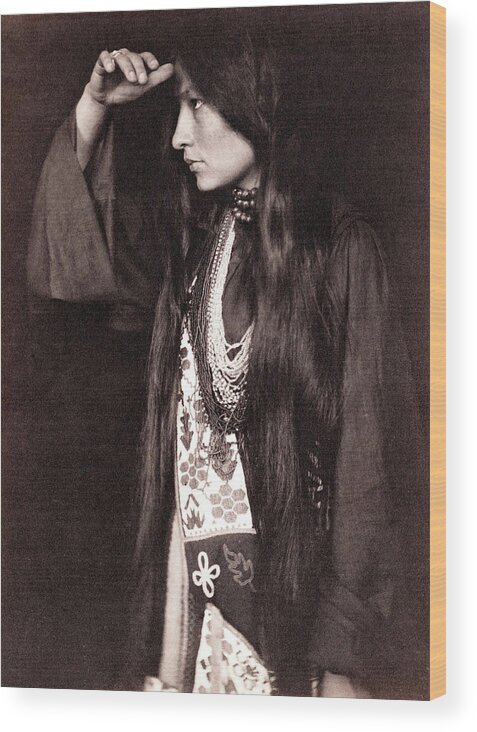 1898 Wood Print featuring the photograph Zitkala-sa, Native American Author #3 by Science Source