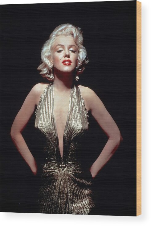 Marilyn Monroe Wood Print featuring the photograph MARILYN MONROE in GENTLEMEN PREFER BLONDES -1953-. #2 by Album
