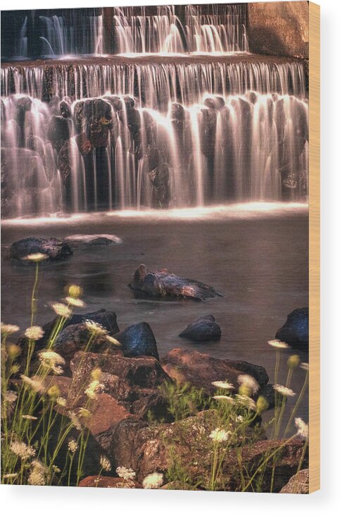 Dam Wood Print featuring the photograph A Day at the Dam by Vicky Edgerly