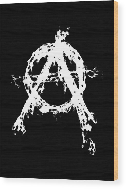 Anarchy Wood Print featuring the digital art Anarchy Graphic by Roseanne Jones