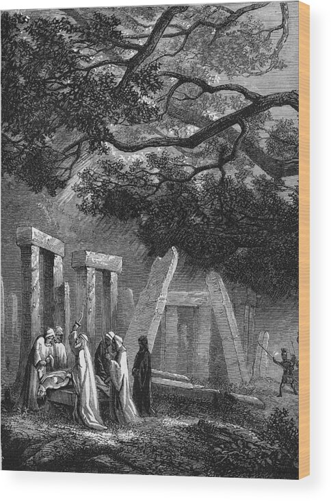 Engraving Wood Print featuring the photograph Ancient Druidic Rite by Kean Collection