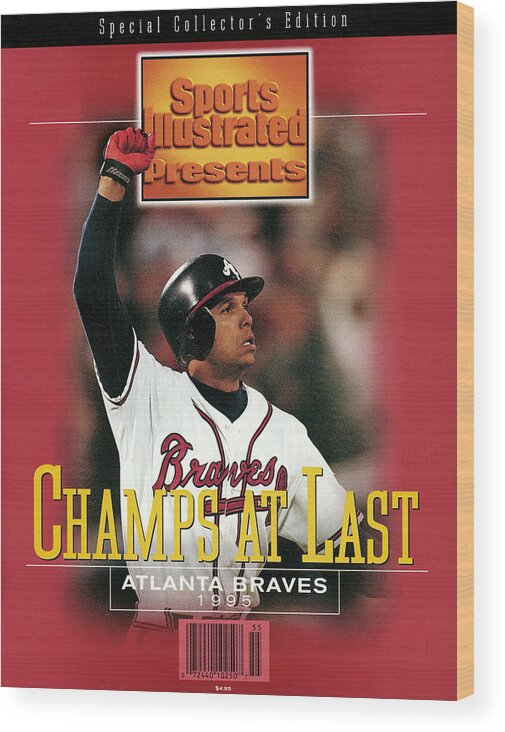 Atlanta Wood Print featuring the photograph Atlanta Braves David Justice, 1995 World Series Sports Illustrated Cover by Sports Illustrated