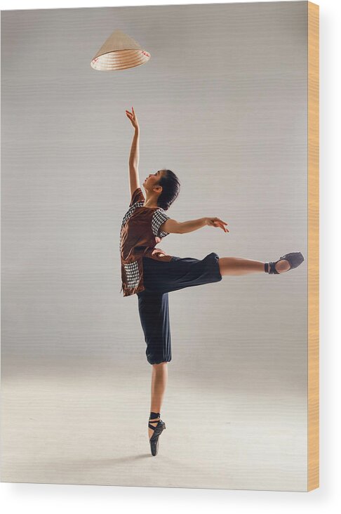 Sport Wood Print featuring the photograph Ballet With Non La by Nguyen Tan Tuan