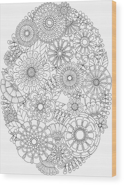 Floral Wood Print featuring the digital art Big Beautiful Blossoms 7 by Hello Angel