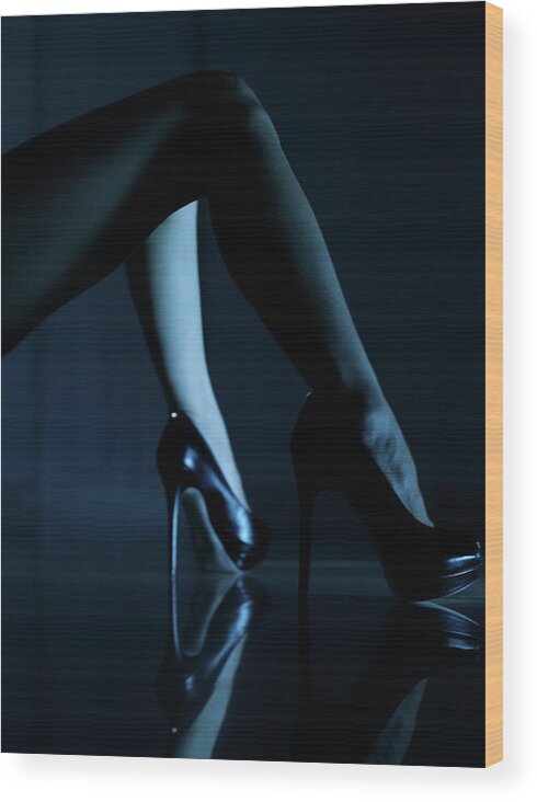 Legs Wood Print featuring the photograph Blue Velvet by Erik Schottstaedt