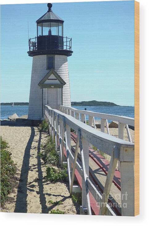 Nantucket Wood Print featuring the photograph Brant Point Lighthouse 300 by Sharon Williams Eng