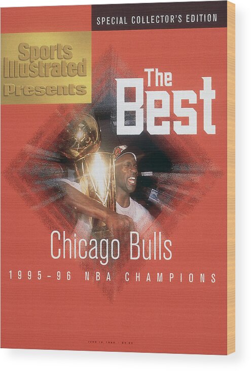 Playoffs Wood Print featuring the photograph Chicago Bulls Michael Jordan, 1996 Nba Finals Sports Illustrated Cover by Sports Illustrated