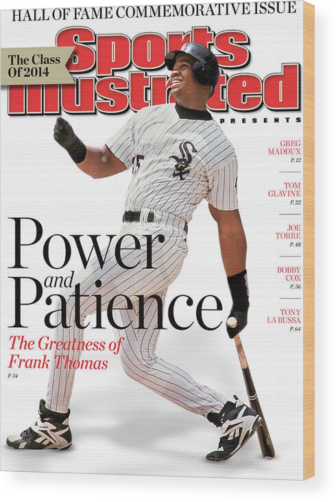 American League Baseball Wood Print featuring the photograph Chicago White Sox Frank Thomas, 2014 Hall Of Fame Sports Illustrated Cover by Sports Illustrated