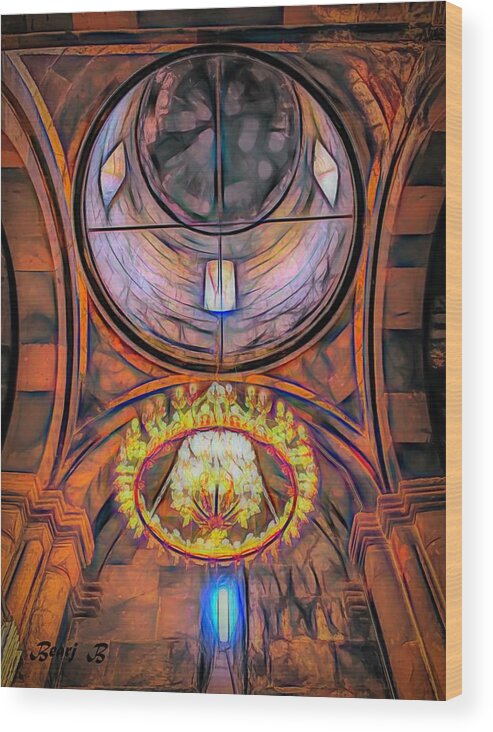 Churches Wood Print featuring the photograph Church of the Psalms Cupola by Bearj B Photo Art