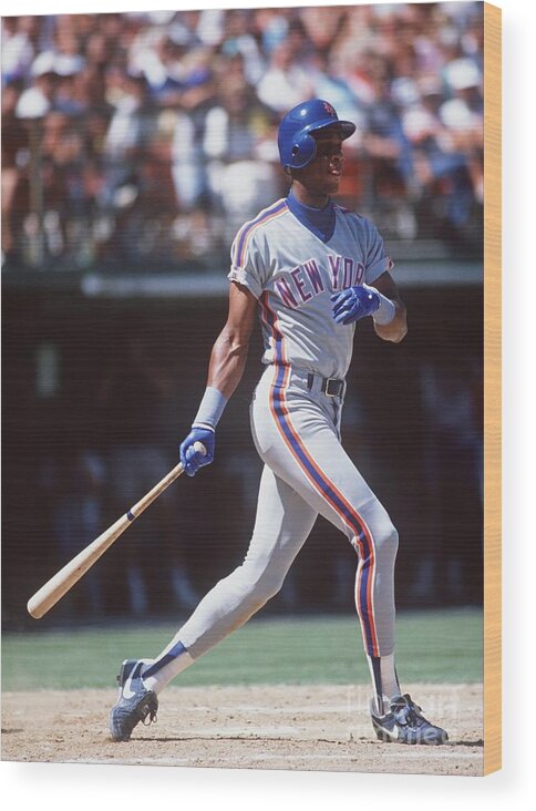 Candlestick Park Wood Print featuring the photograph Darryl Strawberry by Stephen Dunn