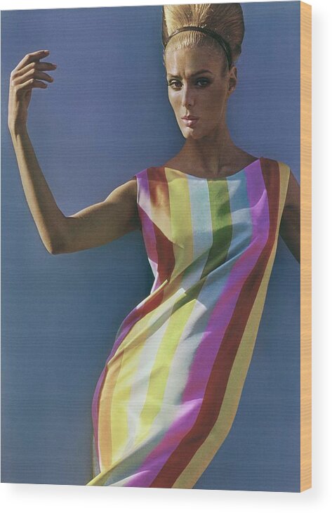 Fashion Wood Print featuring the photograph Deborah Dixon In Serendipity 3 by Bert Stern