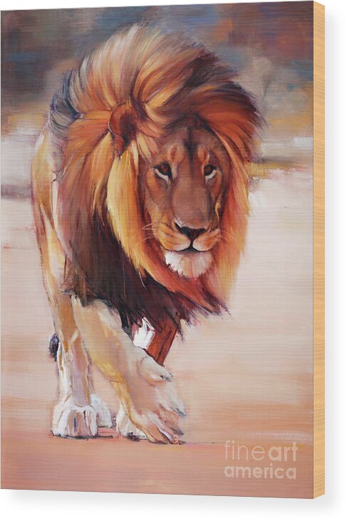 Desert King Wood Print featuring the painting Desert King by Mark Adlington