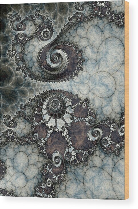 Ebb And Flow Wood Print featuring the digital art Ebb And Flow by Fractalicious