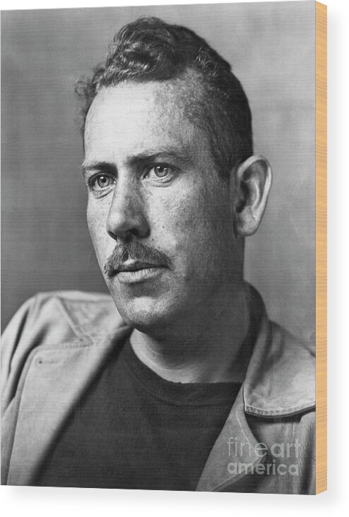 People Wood Print featuring the photograph John Steinbeck by Bettmann