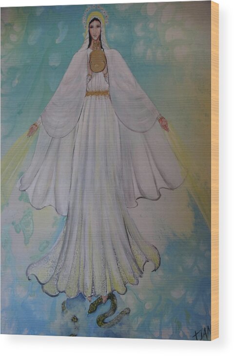 La Virgen de la medalla milagrosa Wood Print