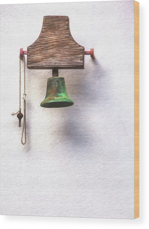 Church Wood Print featuring the photograph Medieval Church Bell by David Letts