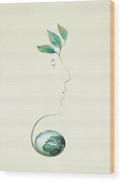Mother Nature Wood Print featuring the photograph Mother Nature by Smetek/science Photo Library