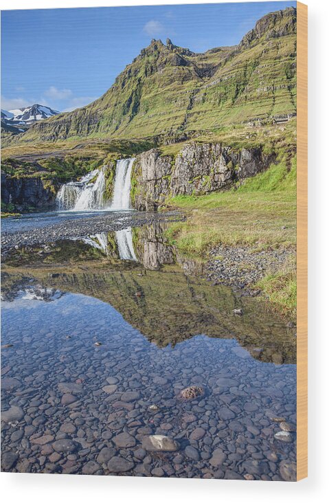 David Letts Wood Print featuring the photograph Mountain Reflection by David Letts