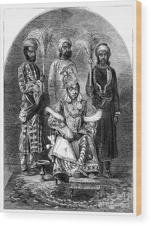 Engraving Wood Print featuring the drawing Nawab Sikandar, The Begum Of Bhopal by Print Collector