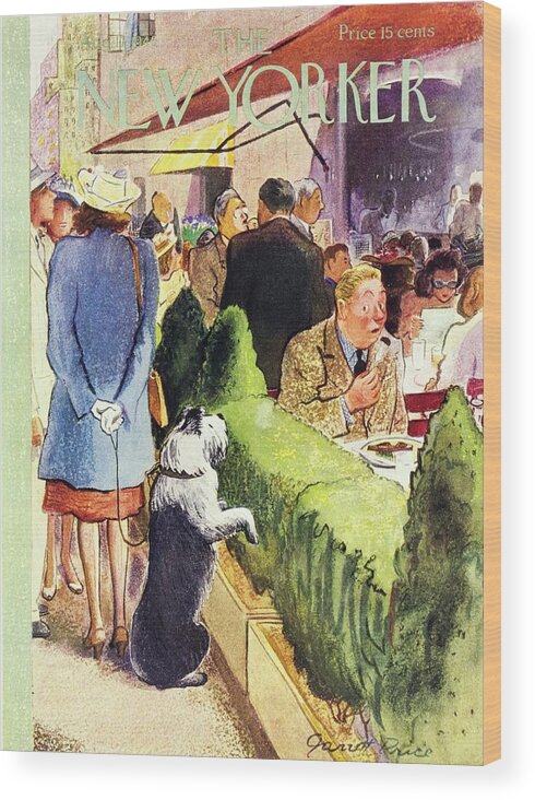 Illustration Wood Print featuring the painting New Yorker August 17 1946 by Garrett Price