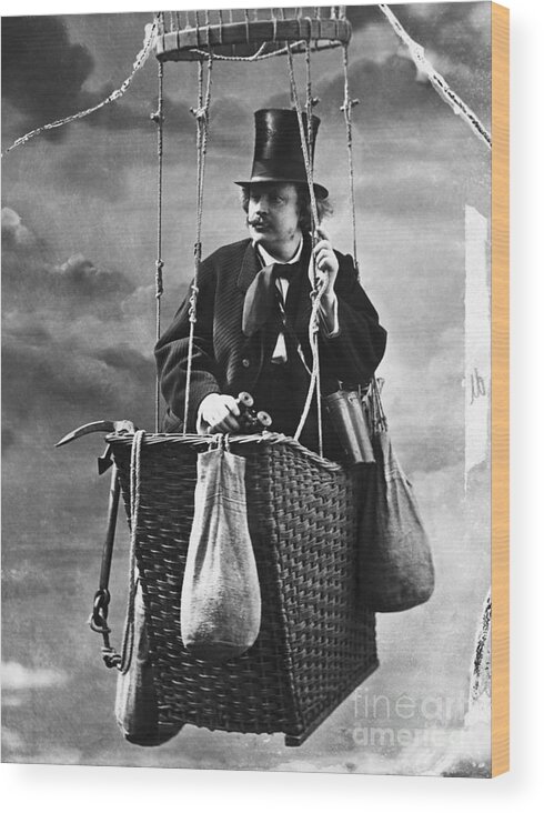People Wood Print featuring the photograph Photographer Nadar In The Gondola by Bettmann