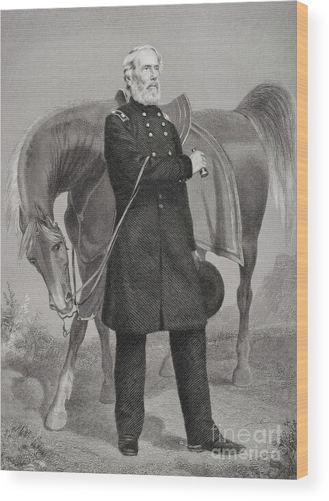 General Wood Print featuring the painting Portrait Of General Edwin Vose Sumner by Alonzo Chappel